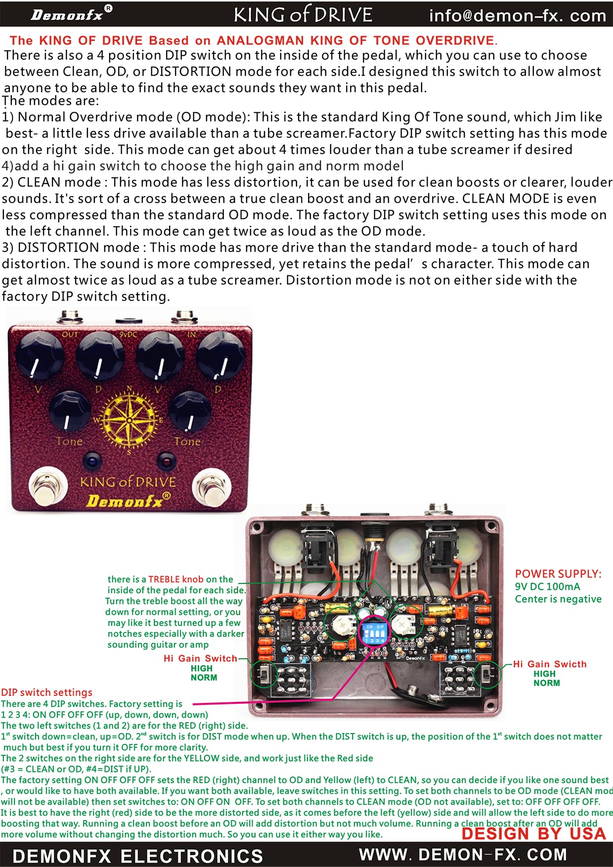 Amazon | Demonfx KING OF DRIVE/OverDrive オーバードライブ ギター
